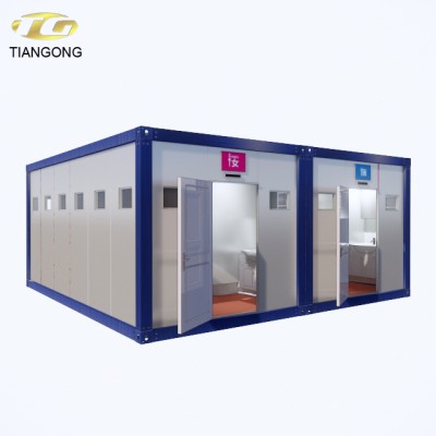 Outdoor waterproof Steel anti vandal portable Toilet booth street toilet container house for toll system